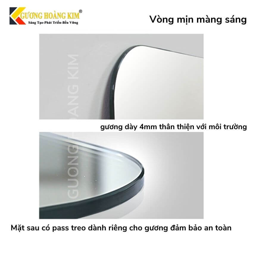 Gương treo tường soi toàn thân kiểu dáng hình oval HK-5004