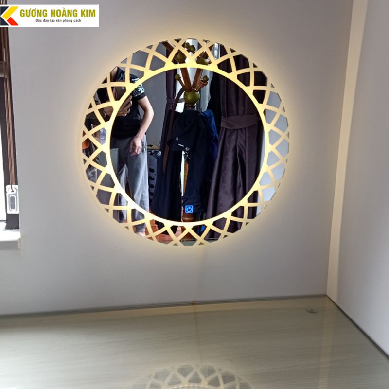 Gương đèn led trang trí viền nghệ thuật HK-0009 [AGC]