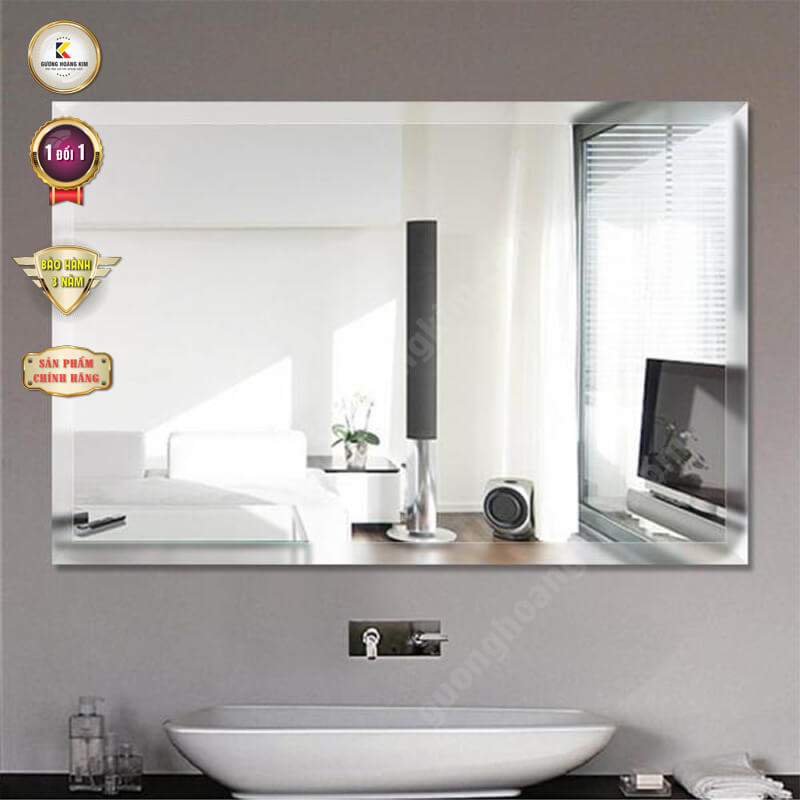 Gương treo tường phòng tắm, gương dán tường nhà tắm wc giá rẻ - guonghoangkim mirror hk5002