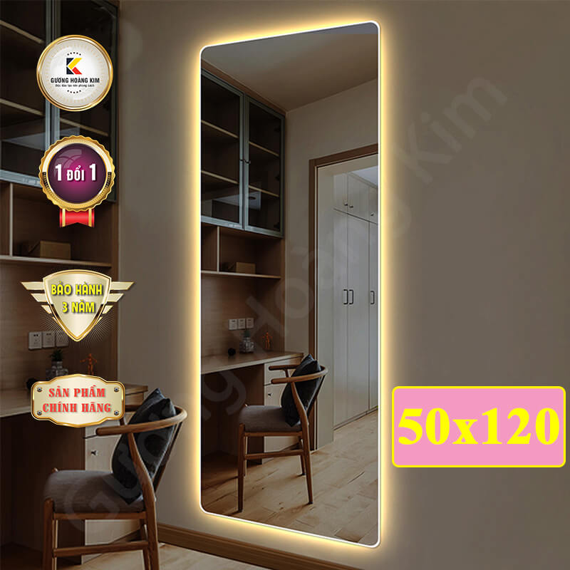 Gương đèn led toàn thân hoàng kim tính năng cảm ứng đồng hồ nhiệt độ, kết nối loa bluetooth – guonghoangkim mirror HK1010V
