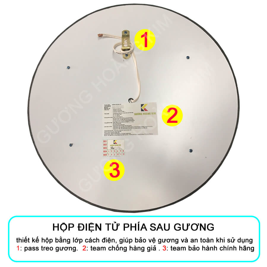 Gương đèn led tròn cảm ứng viền Led đơn HK-0001 [AGC]