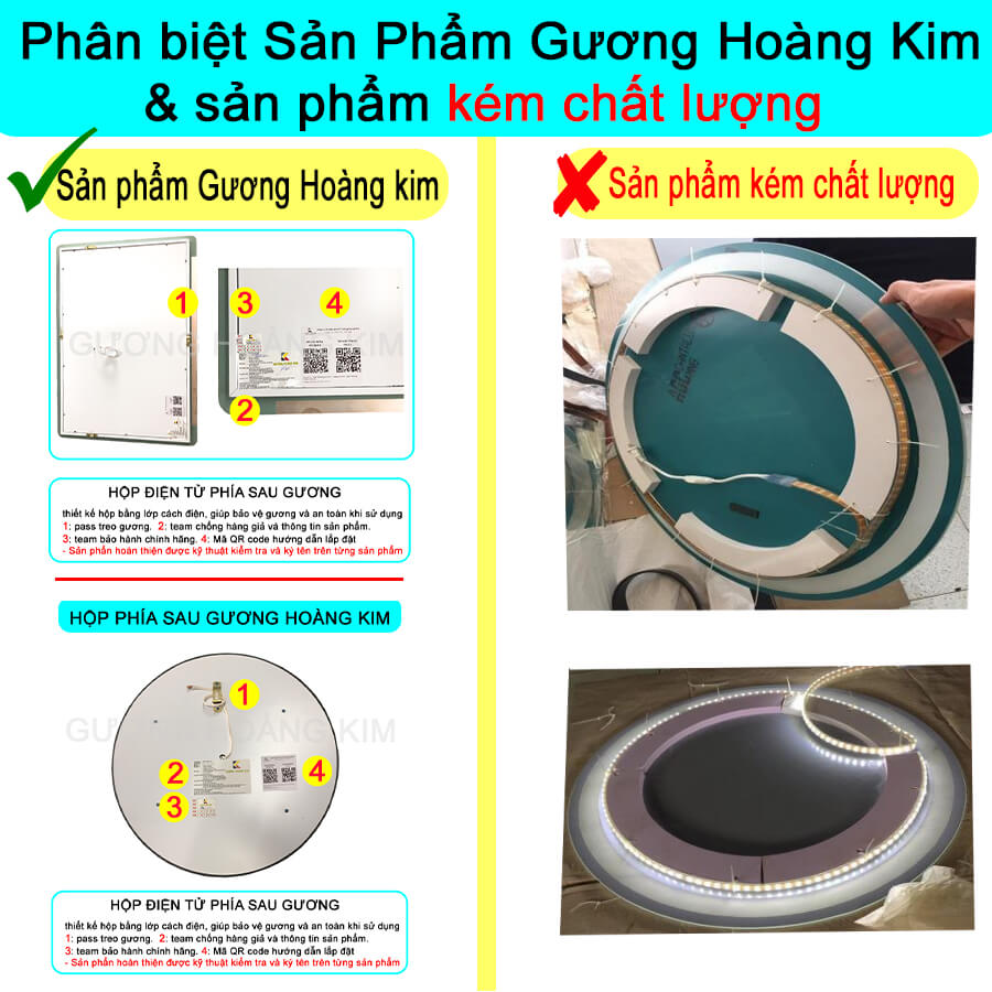 Gương đèn led hoàng kim tính năng cảm ứng phá sương, đồng hồ nhiệt độ, kết nối loa bluetooth – guonghoangkim mirror HK3001V