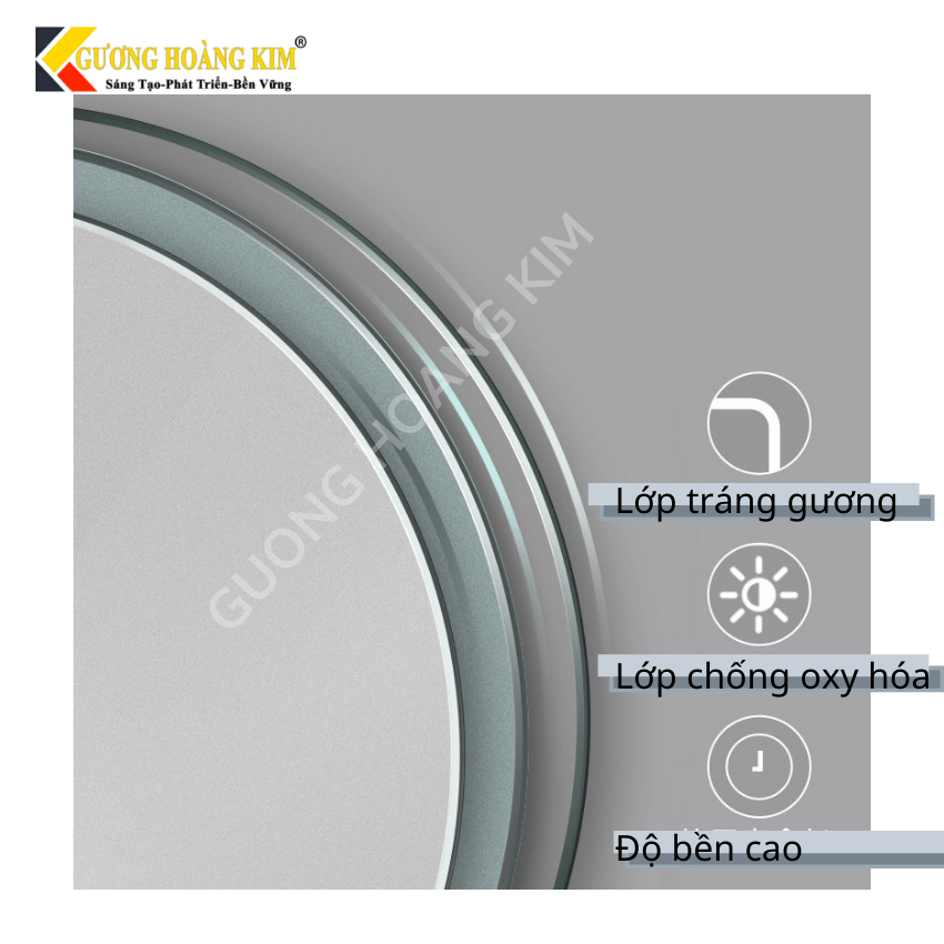 Gương soi toàn thân hà nội đèn led cảm ứng gương mái vòm treo tường HK1003 – BTT